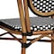 Flash Furniture Lourdes Thonet French Bistro Stacking Chair w/Arms, Blk and Wht PE Rattan and Bamboo Print Alum Frm SDA-AD642002A-BKWH-NAT-GG - alternate 2
